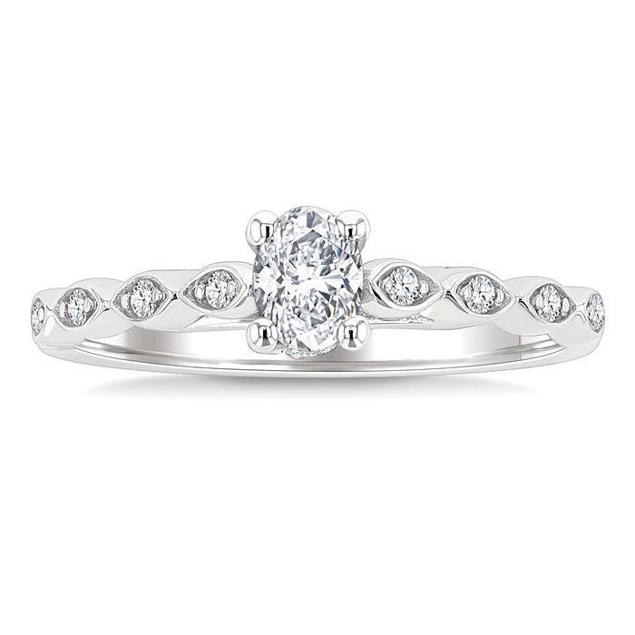 Oval Shape Diamond Engagement Ring