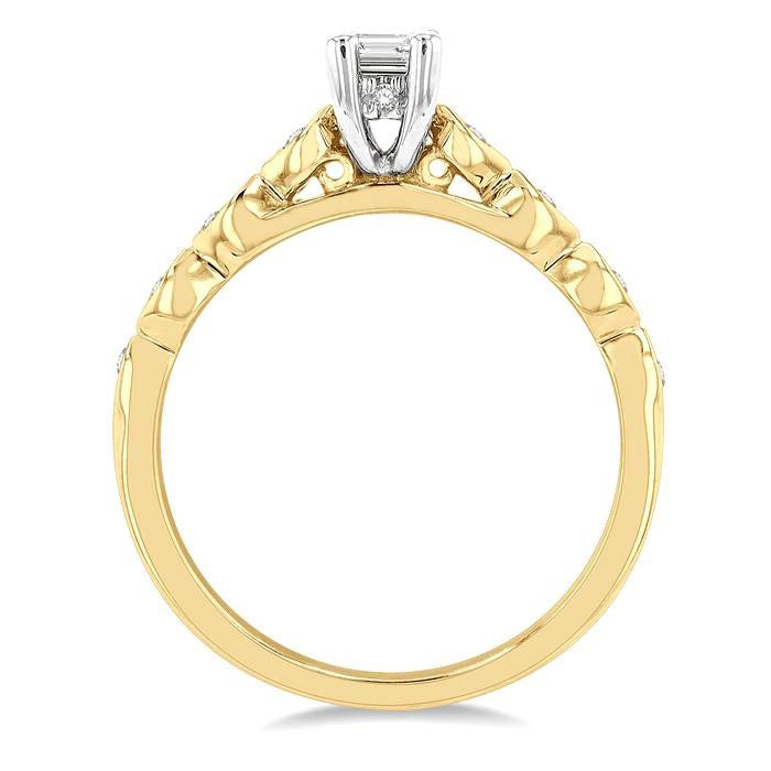 Emerald Shape Diamond Engagement Ring
