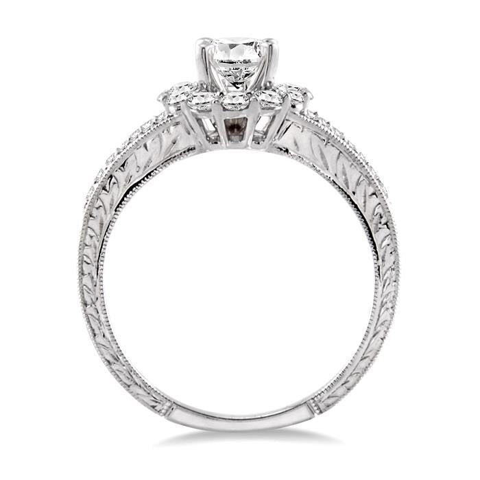 Fern Heritage Diamond Semi-Mount Ring