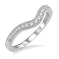 1/6 Ctw Round Cut Diamond Matching Wedding Band in 14K White Gold