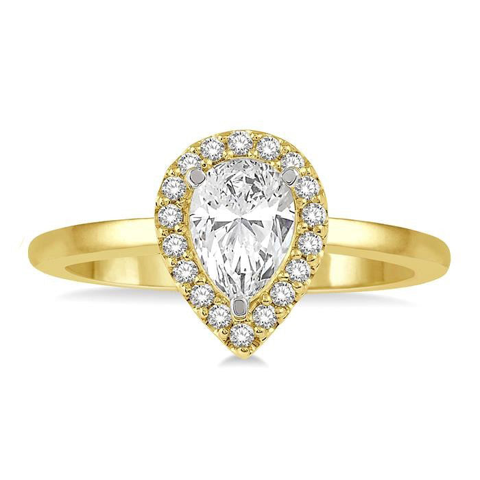 Pear Shape Diamond Engagement Ring