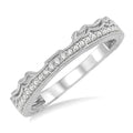 1/6 Ctw Round Cut Diamond Wedding Band in 14K White Gold