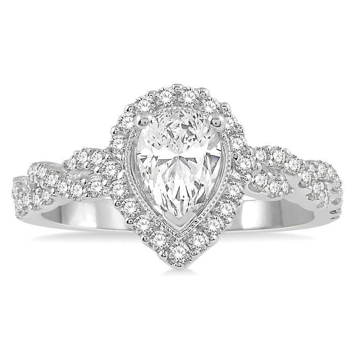 Pear Shape Diamond Engagement Ring