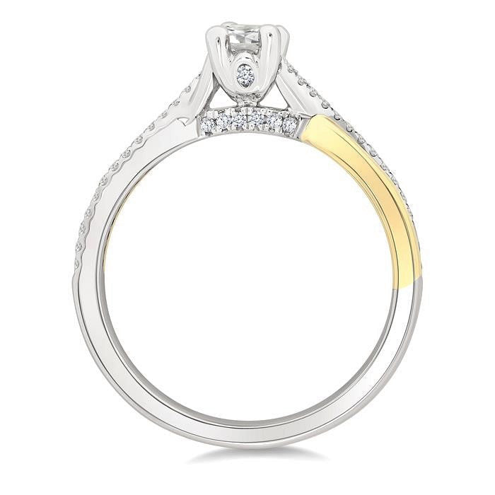 Emerald Shape Diamond Engagement Ring