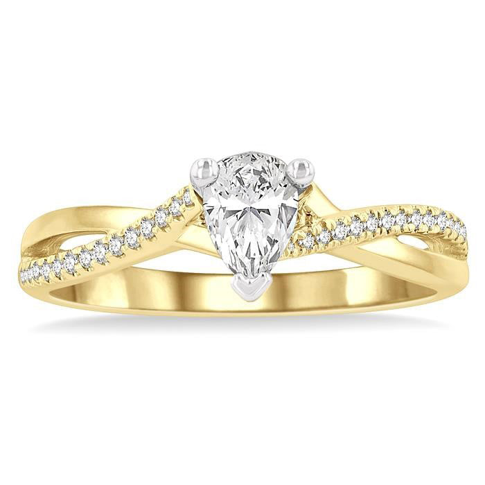 Pear Shape Diamond Engagement Ring