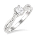 Oval Shape Semi-Mount Diamond Engagement Ring