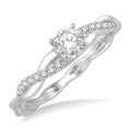 Light Weight Diamond Engagement Ring