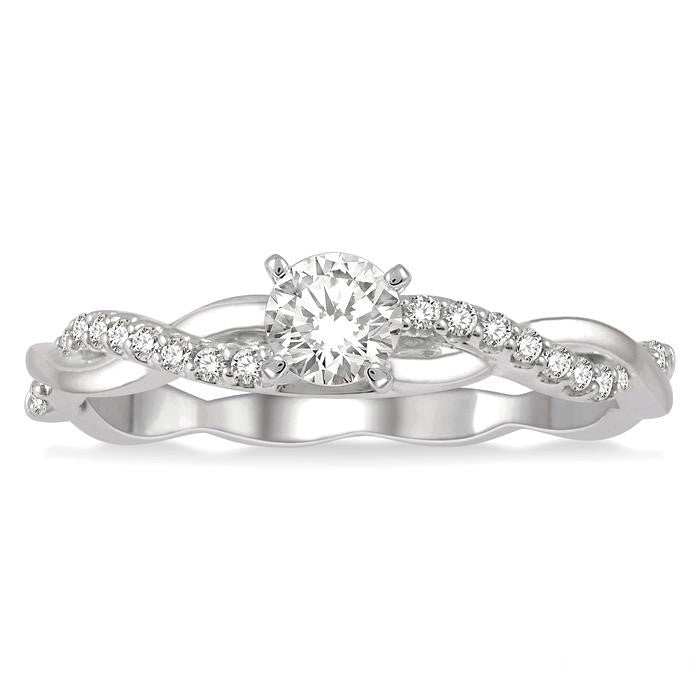 Light Weight Diamond Engagement Ring