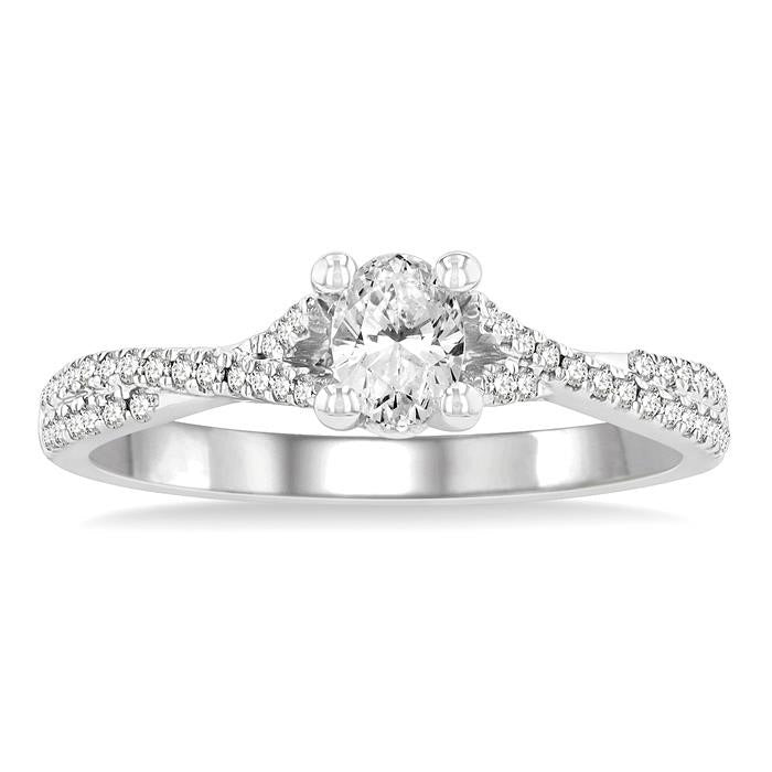 Oval Shape Diamond Engagement Ring