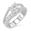 3/4 Ctw Diamond Semi-Mount Engagement Ring in 14K White Gold