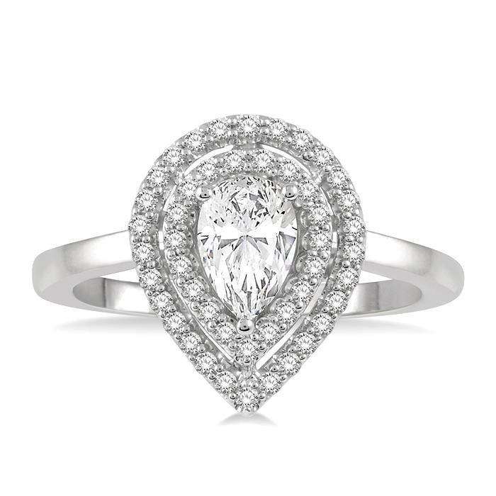 Pear Shape Diamond Engagement Ring
