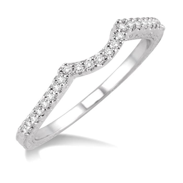 1/8 Ctw Diamond Matching Wedding Band in 14K White Gold