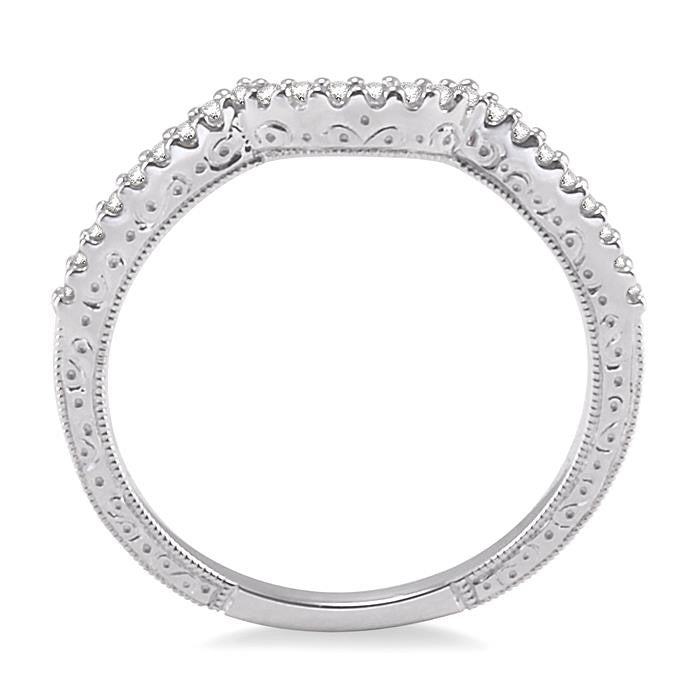 1/8 Ctw Diamond Matching Wedding Band in 14K White Gold