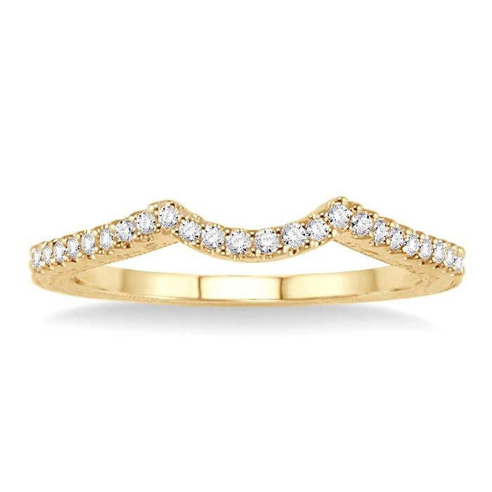 1/8 Ctw Diamond Matching Wedding Band in 14K Yellow Gold