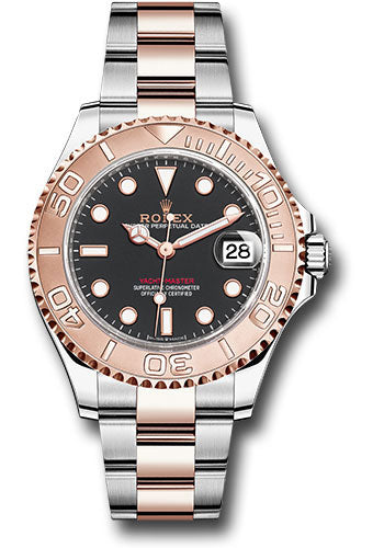*Pre-Owned* Rolex Steel and Everose Gold Rolesor Yacht-Master 37 Watch - Black Dial - Oyster Bracelet