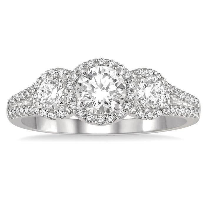 Radiance 14K White Gold Diamond Engagement Ring