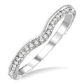 1/6 Ctw Round Cut Diamond Matching Wedding Band in 14K White Gold
