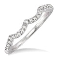1/5 Ctw Round Cut Diamond Matching Wedding Band in 14K White Gold