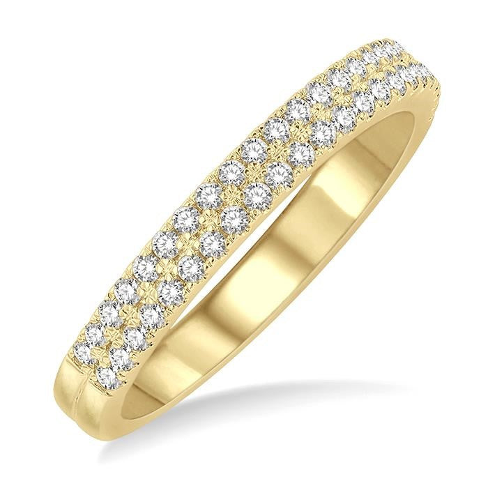 1/3 Ctw Round Cut Diamond Wedding Band in 14K Yellow Gold