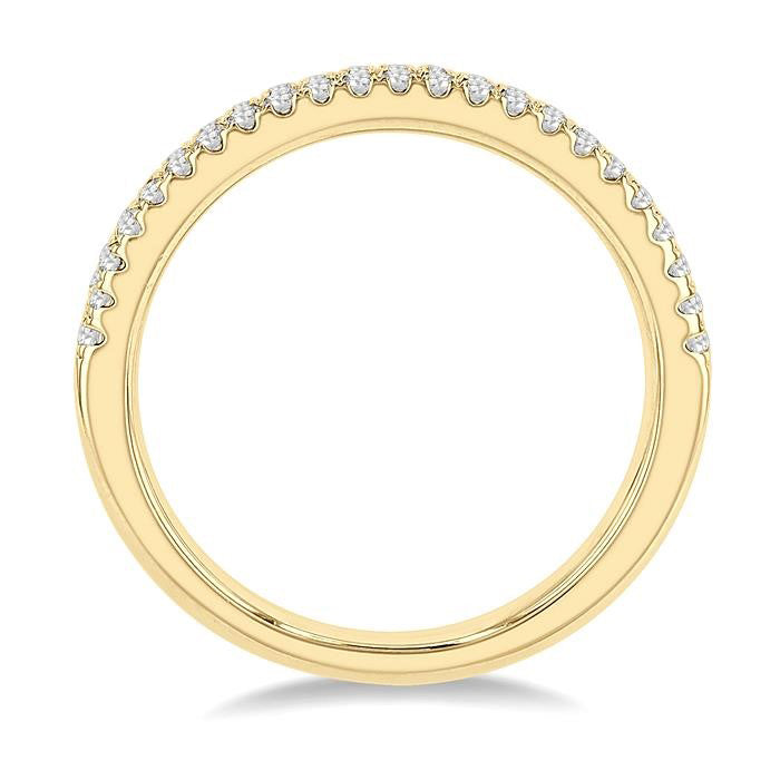1/3 Ctw Round Cut Diamond Wedding Band in 14K Yellow Gold