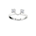 Diamond Two Stone Classic Wrap Ring