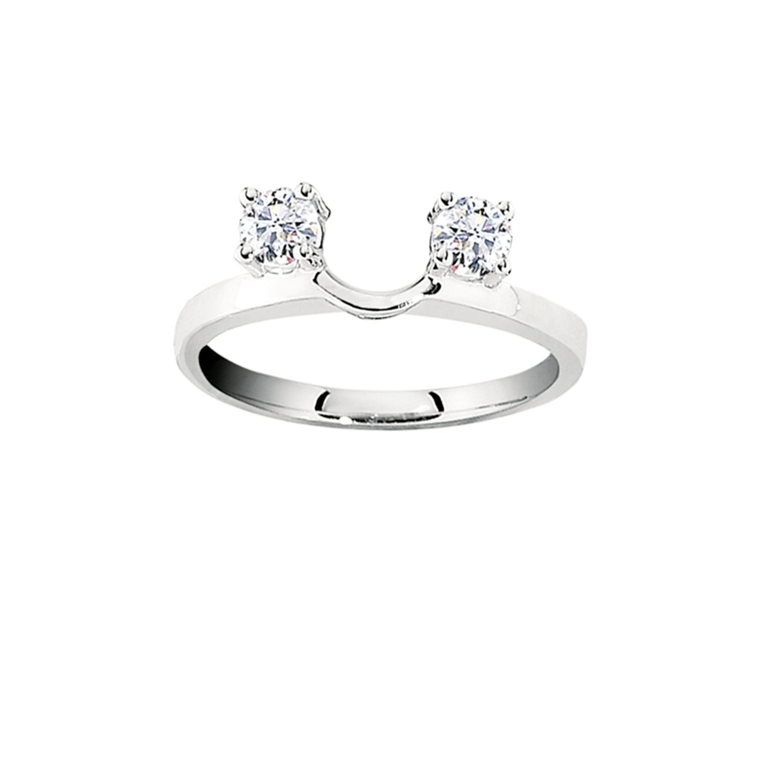 Diamond Two Stone Classic Wrap Ring