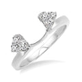 1/8 Ctw Round Cut Diamond Wrap Ring in 14K White Gold