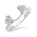 1/8 Ctw Round Cut Diamond Wrap Ring in 14K White Gold