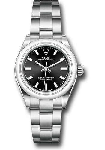 *Pre-Owned* Rolex Oyster Perpetual 28 Watch - Domed Bezel - Black Index Dial - Oyster Bracelet