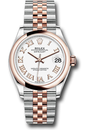 *Pre-Owned* Rolex Steel and Everose Gold Datejust 31 Watch - Domed Bezel - RosÃ© Index Dial - Jubilee Bracelet