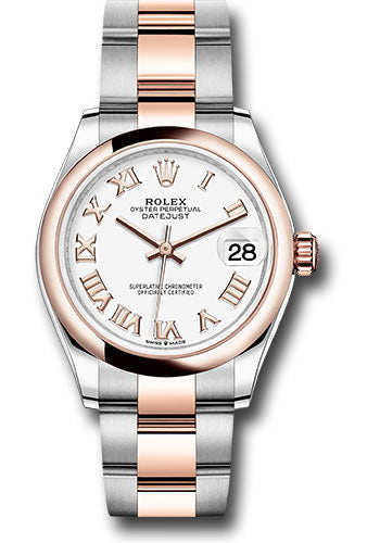 *Pre-Owned* Rolex Steel and Everose Gold Datejust 31 Watch - Domed Bezel - RosÃ© Index Dial - Oyster Bracelet