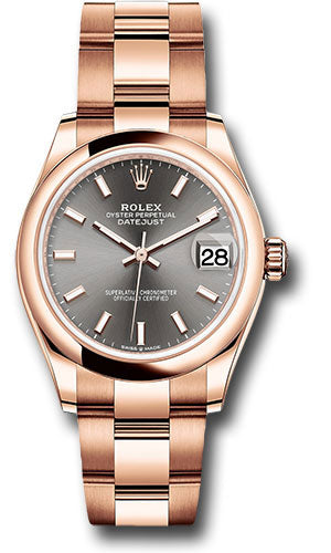 *Pre-Owned* Rolex Everose Gold Datejust 31 Watch - Domed Bezel - Rhodium Index Dial - Oyster Bracelet