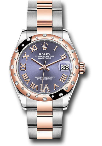 *Pre-Owned* Rolex Steel and Everose Gold Datejust 31 Watch - 24 Diamond Bezel - Chocolate Diamond Roman VI Dial - Oyster Bracelet