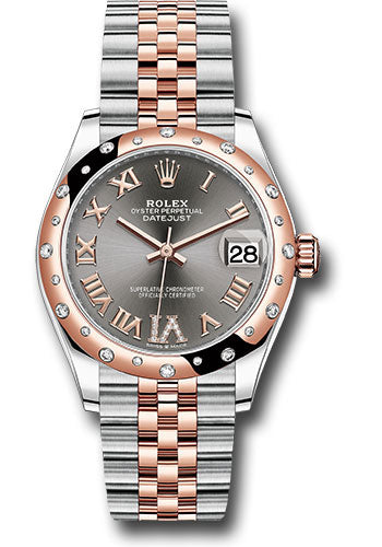 *Pre-Owned* Rolex Steel and Everose Gold Datejust 31 Watch - 24 Diamond Bezel - Mother-Of-Pearl Diamond Dial - Jubilee Bracelet