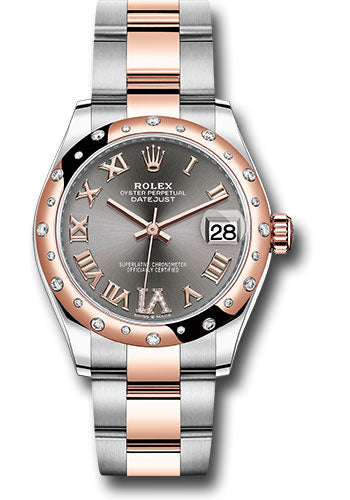 *Pre-Owned* Rolex Steel and Everose Gold Datejust 31 Watch - 24 Diamond Bezel - Mother-Of-Pearl Diamond Dial - Oyster Bracelet