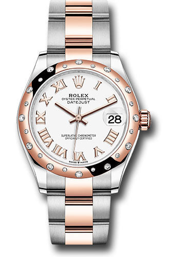 *Pre-Owned* Rolex Steel and Everose Gold Datejust 31 Watch - 24 Diamond Bezel - RosÃ© Index Dial - Oyster Bracelet