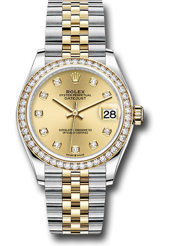 *Pre-Owned* Rolex Steel and Yellow Gold Datejust 31 Watch - Diamond Bezel - Champagne Diamond Dial - Jubilee Bracelet