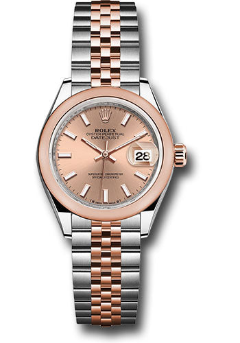 *Pre-Owned* Rolex Everose Rolesor Lady-Datejust Watch - Domed Bezel - RosÃ© Index Dial - Jubilee Bracelet