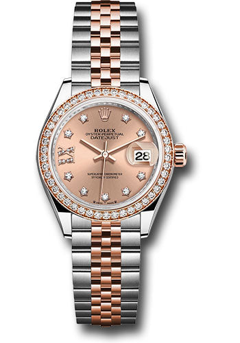 *Pre-Owned* Rolex Everose Rolesor Lady-Datejust Watch - Diamond Bezel - RosÃ© Star Diamond Roman 9 Dial - Jubilee Bracelet
