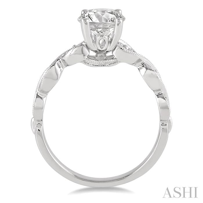 1/4 Ctw Diamond Semi-Mount Engagement Ring in 14K White Gold