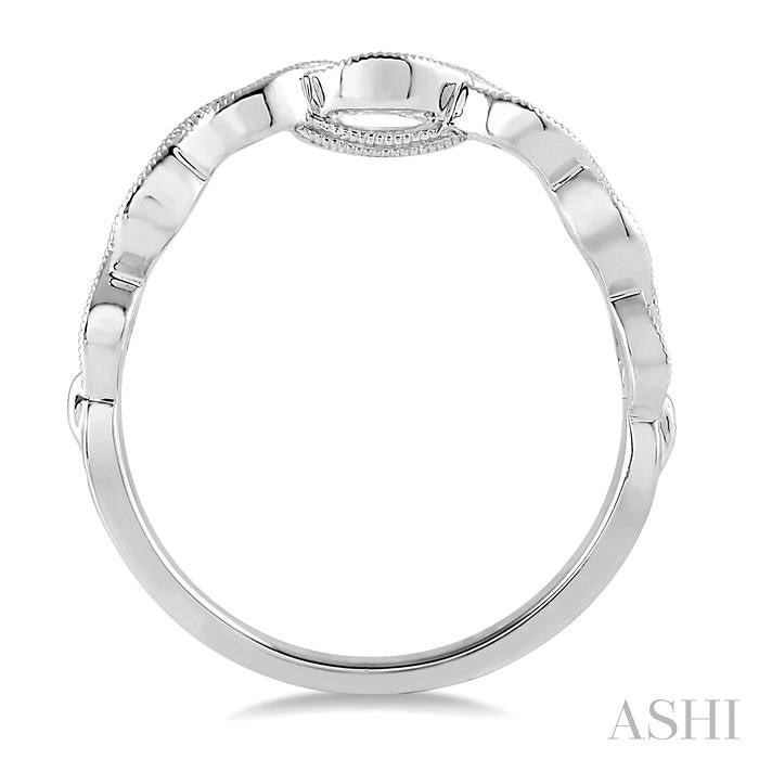 1/5 Ctw Round Cut Diamond Wedding Band in 14K White Gold