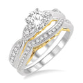 Round Shape Diamond Wedding Set