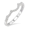 1/6 Ctw Round Cut Diamond Wedding Band in 14K White Gold