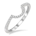 1/6 Ctw Round Cut Diamond Wedding Band in 14K White Gold