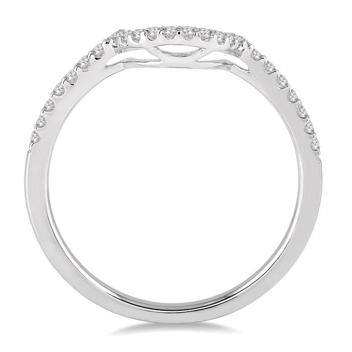 1/6 Ctw Round Cut Diamond Wedding Band in 14K White Gold