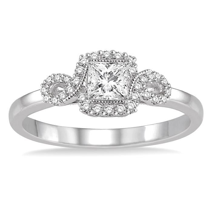 Pine Keepsake Diamond Semi-Mount Ring