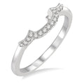 1/10 Ctw Round Cut Diamond Wedding Band in 14K White Gold