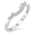 1/10 Ctw Round Cut Diamond Wedding Band in 14K White Gold