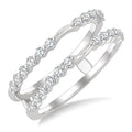1/2 Ctw Prong Set Round Cut Diamond Insert Ring in 14K White Gold