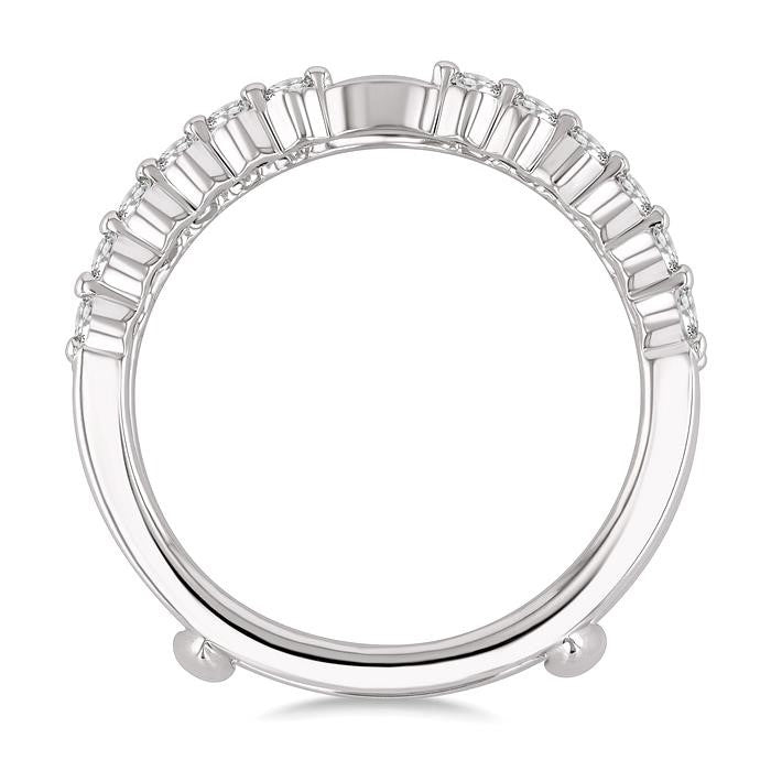 1/2 Ctw Prong Set Round Cut Diamond Insert Ring in 14K White Gold